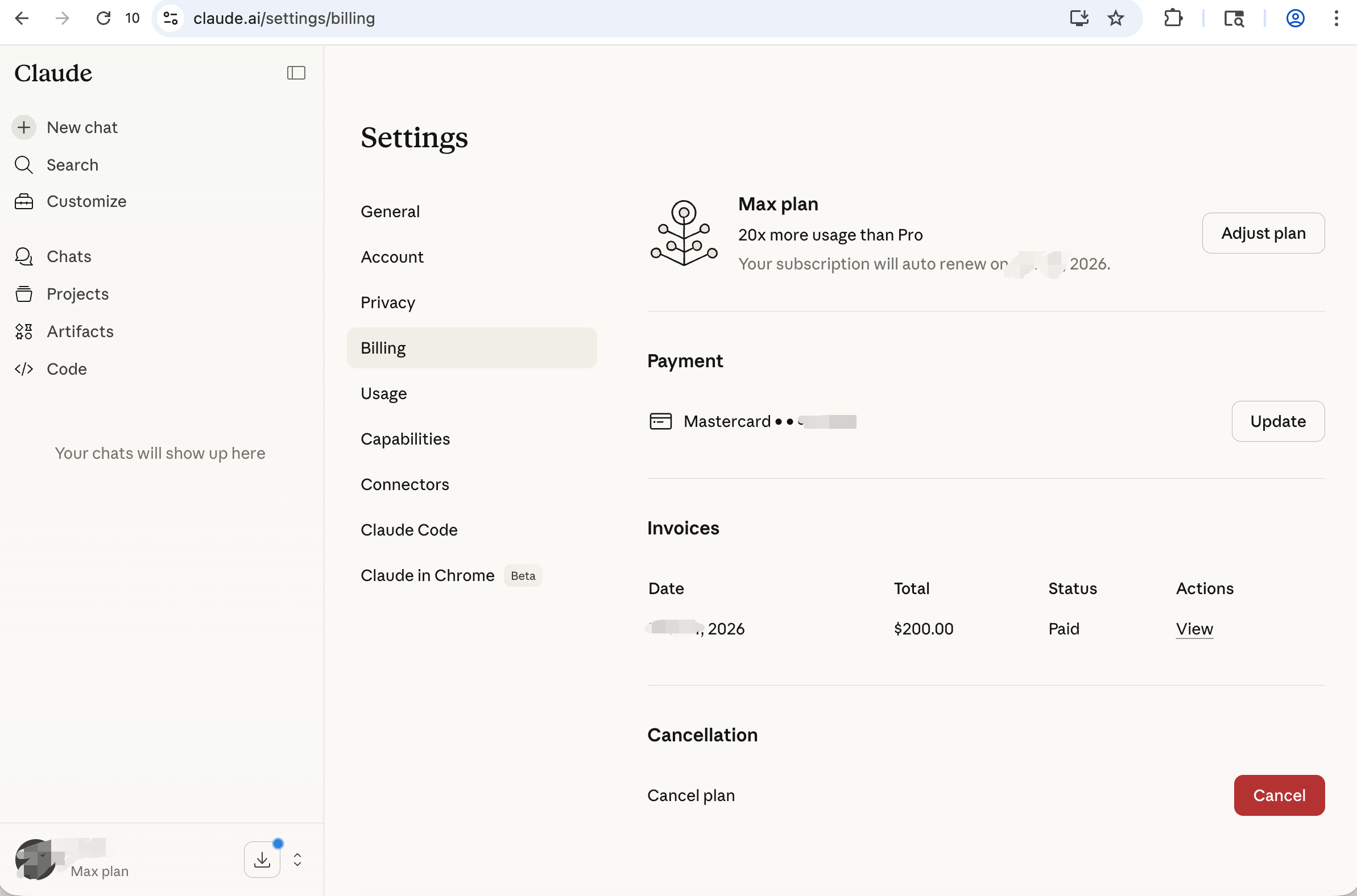 Claude Max Plan — 订阅详情